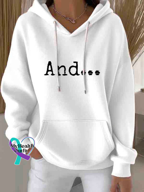 And Art Casual Hoodie Sweatshirt White / S