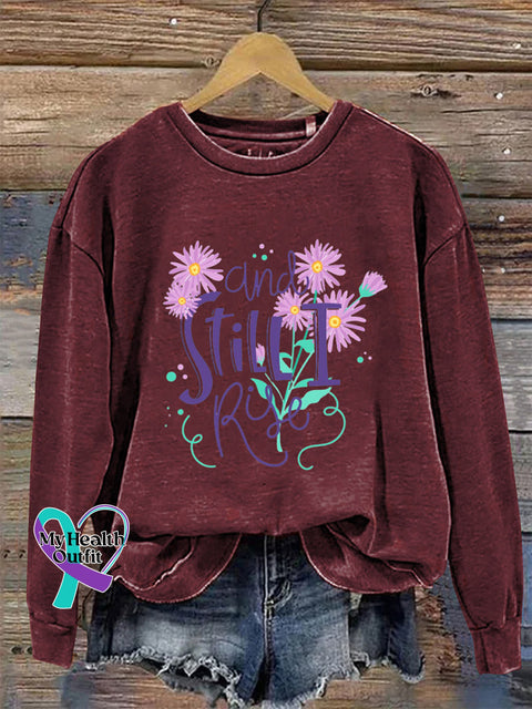 And Still i Rise Crew Neck Long Sleeve Sweatshirt Claret / S