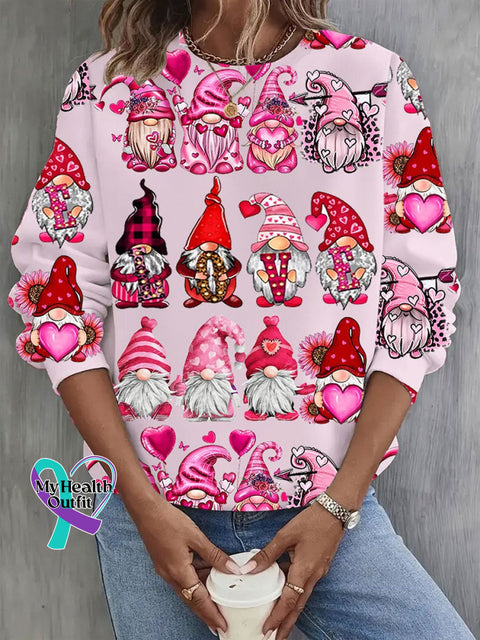 Art Print Casual Sweatshirt Multicolor / S