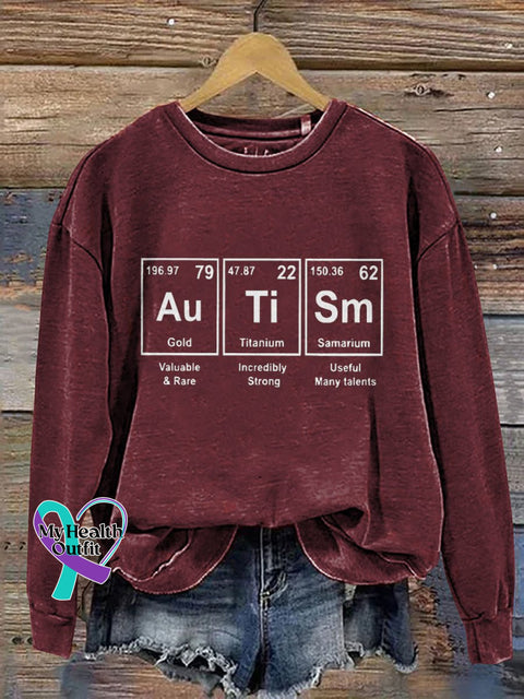 Autism Awareness Advocate Teaching Autistic Students Print Casual Sweatshirt Apricot / S
