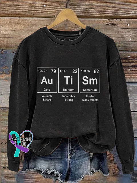 Autism Awareness Advocate Teaching Autistic Students Print Casual Sweatshirt Black / S