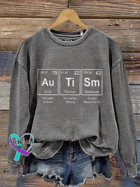Autism Awareness Advocate Teaching Autistic Students Print Casual Sweatshirt Grey / S