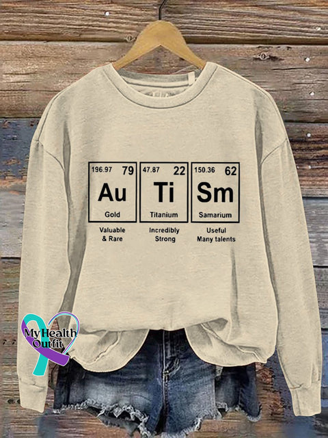 Autism Awareness Advocate Teaching Autistic Students Print Casual Sweatshirt Sand / S