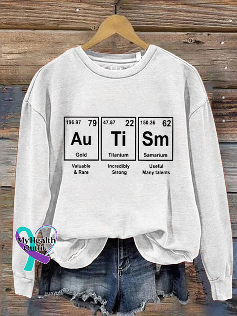 Autism Awareness Advocate Teaching Autistic Students Print Casual Sweatshirt White / S