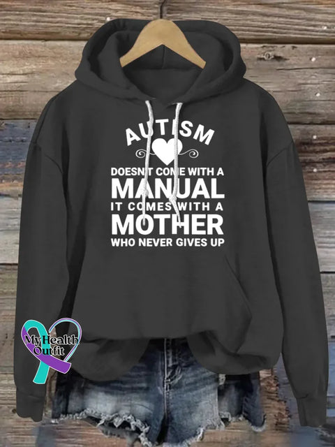 Autism Awareness Art Print Casual Hoodie Sweatshirt Black / S