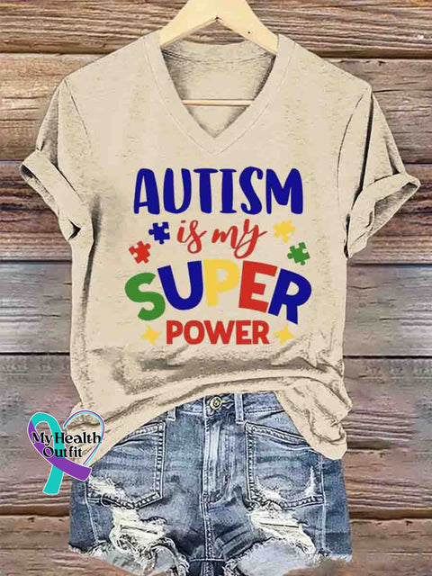 Autism Awareness Art T-Shirt Apricot / S