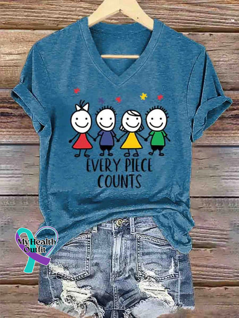 Autism Awareness Art T-Shirt Blue / S