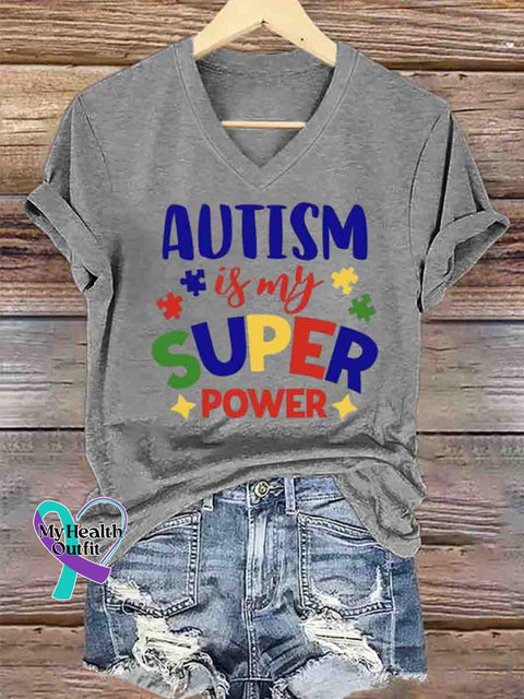 Autism Awareness Art T-Shirt Gray / S