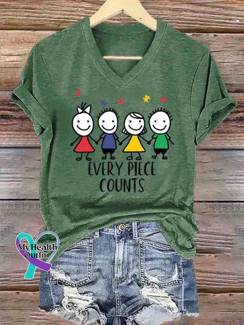 Autism Awareness Art T-Shirt Green / S