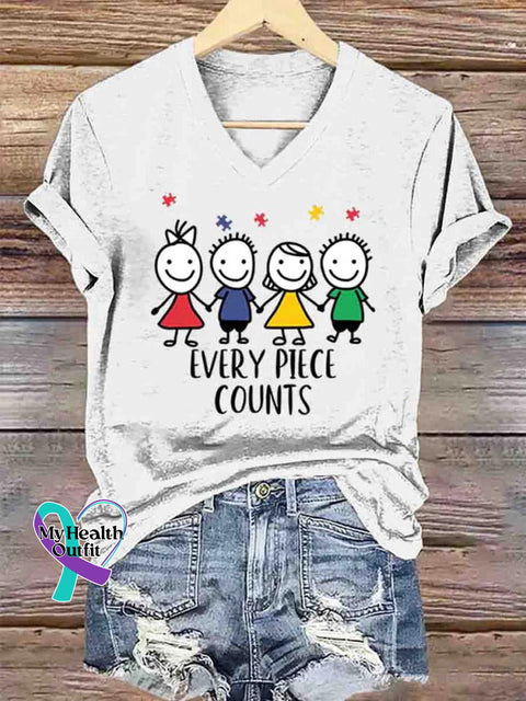 Autism Awareness Art T-Shirt White / S