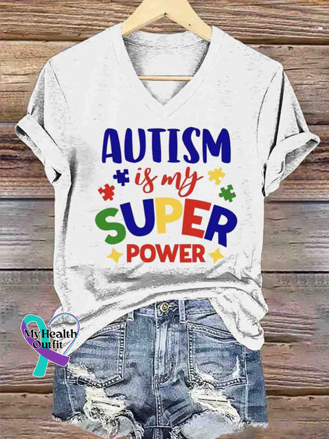 Autism Awareness Art T-Shirt White / S
