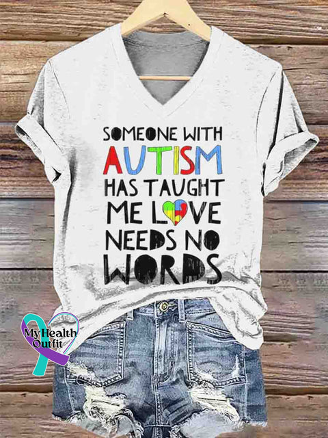 Autism Awareness Art T-Shirt White / S