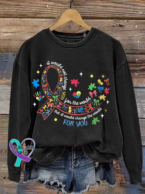 Autism Awareness Casual Sweatshirt Black / S