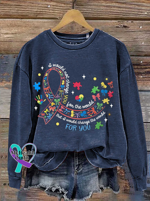 Autism Awareness Casual Sweatshirt Blue / S