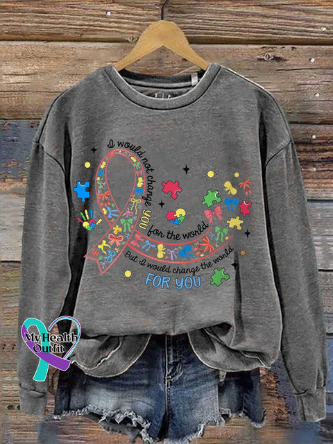 Autism Awareness Casual Sweatshirt Grey / S