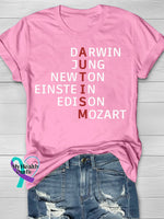 Autism Awareness Flag Printing T-Shirt Pink / S