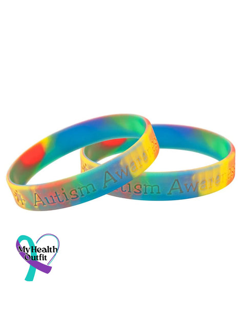 Autism Awareness Silicone Bracelet Wristbands Colorful