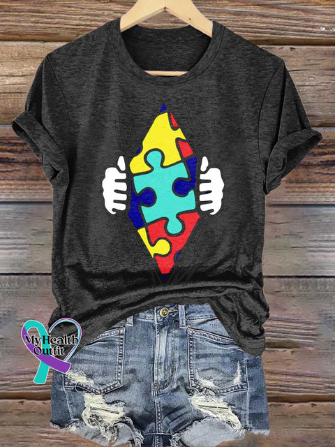 Autism Awareness T-shirt Black / S