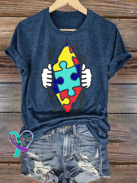 Autism Awareness T-shirt Blue / S