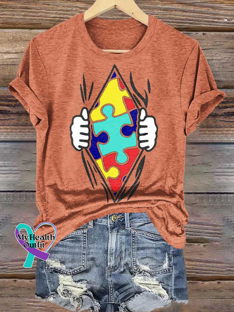 Autism Awareness T-shirt Orange / S