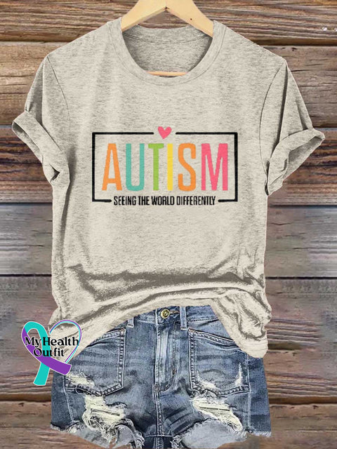 Autism Awareness T-shirt Sand / S