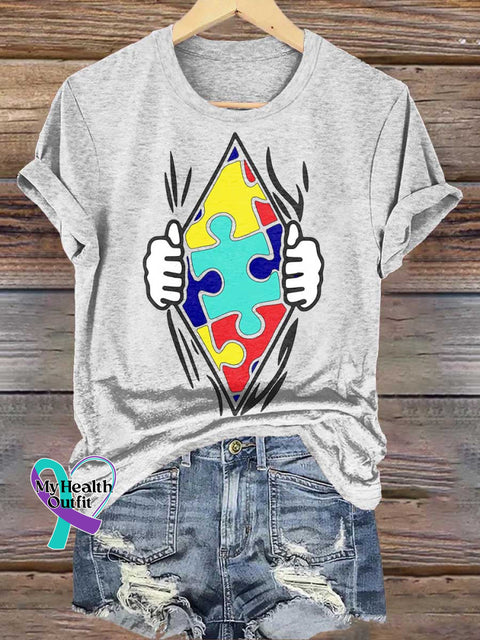 Autism Awareness T-shirt White / S