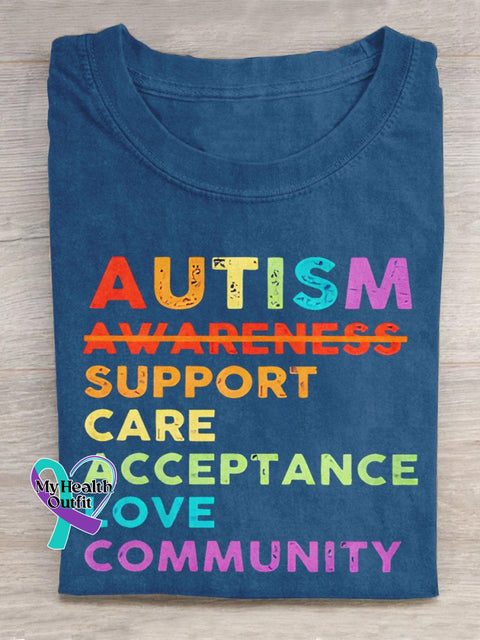 Autism Creative Design T-Shirt Blue / S