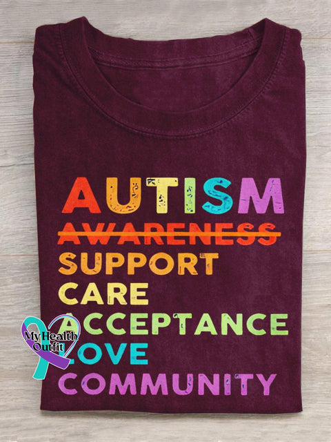 Autism Creative Design T-Shirt Maroon / S