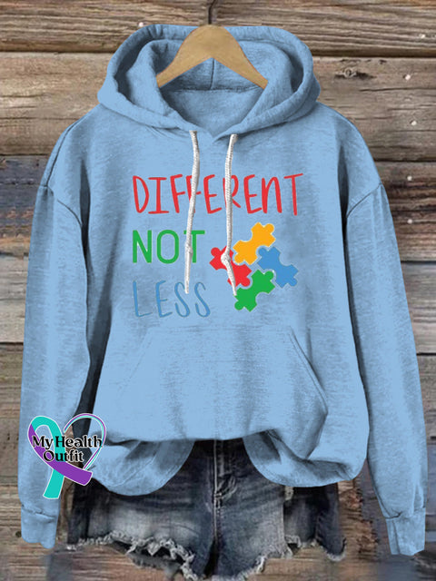 Autism Different Not Less Prints Casual Hoodie LightBlue / S