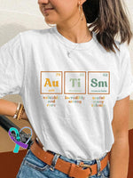 Autism Printing T-Shirt White / S