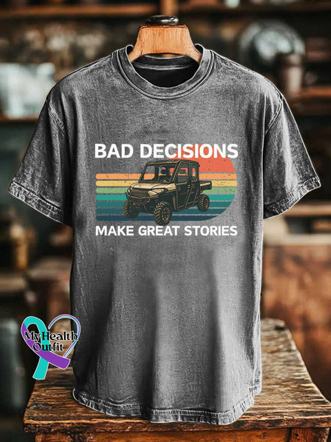 BAD DECISIONS MAKE GREAT STORIES T-shirt Grey / S