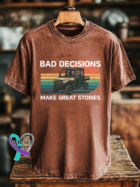 BAD DECISIONS MAKE GREAT STORIES T-shirt Orange / S