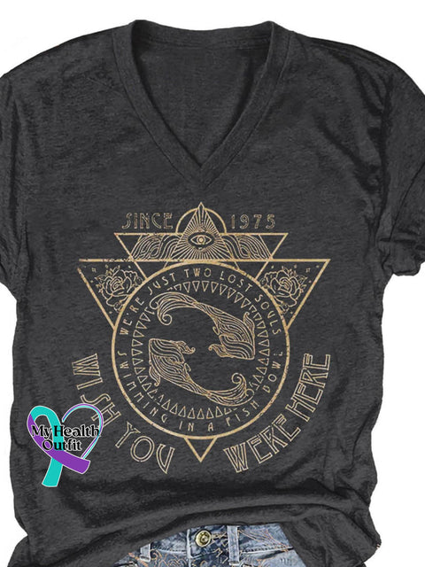 Band Rock Music Since 1975 Wish You Were Here Art Print Casual T-Shirt