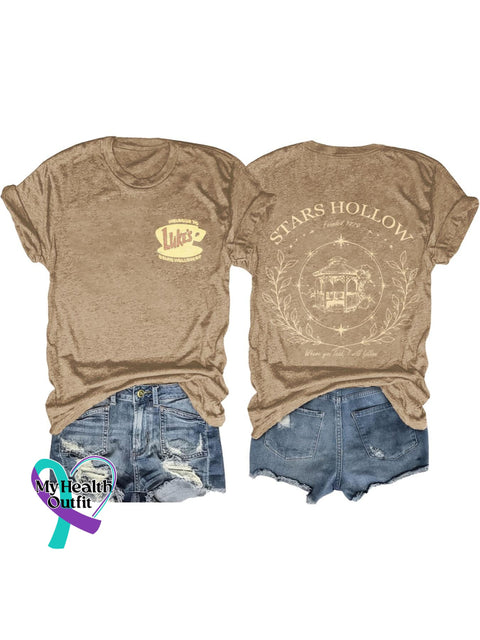 Band Rock Music Stars Hollow Art Design Print T-Shirt Earthy Yellow / S