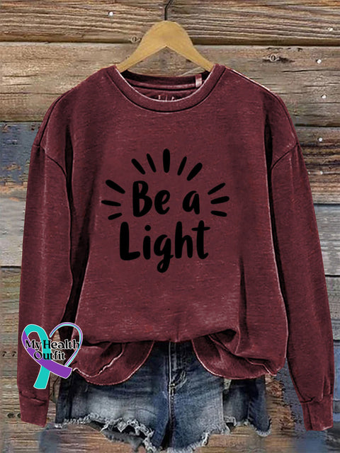 Be a Light Crew Neck Long Sleeve Sweatshirt Claret / S