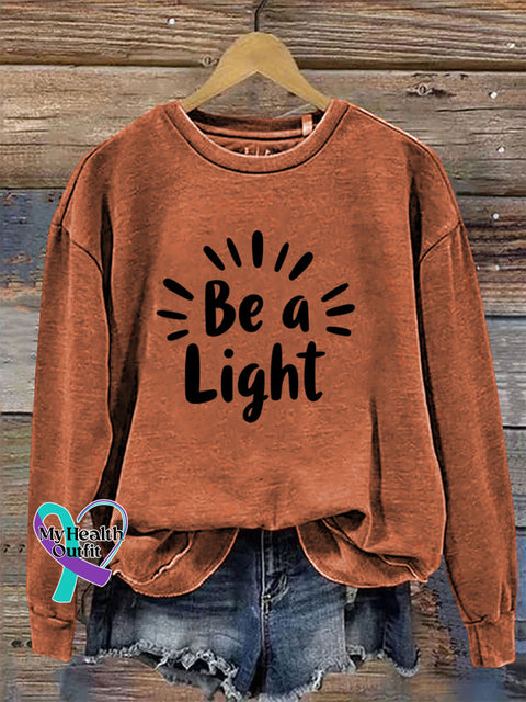 Be a Light Crew Neck Long Sleeve Sweatshirt Orange / S