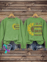 Be A Sunflower Printed Casual Sweatshirt Green / S