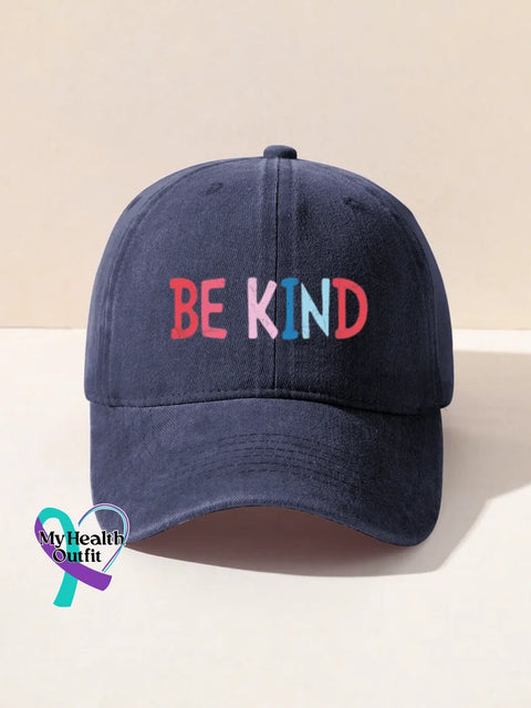 Be Kind Art Baseball Cap Blue / Onesize