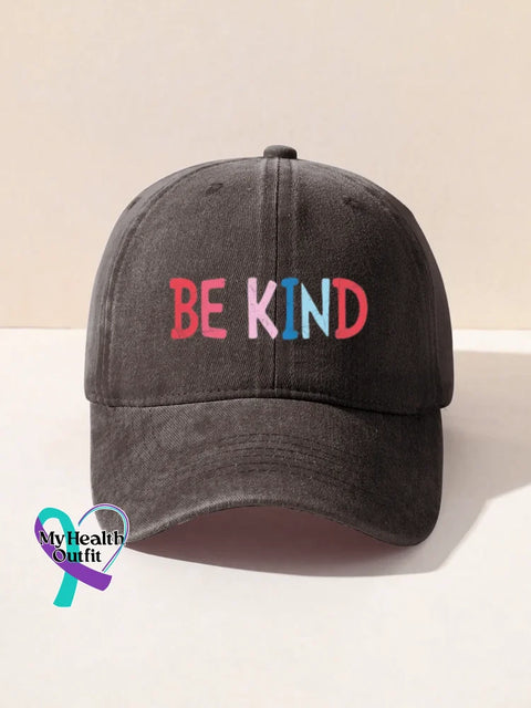 Be Kind Art Baseball Cap Brown / Onesize