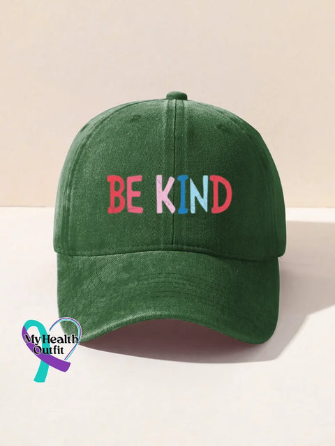 Be Kind Art Baseball Cap Green / Onesize