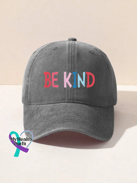 Be Kind Art Baseball Cap Grey / Onesize