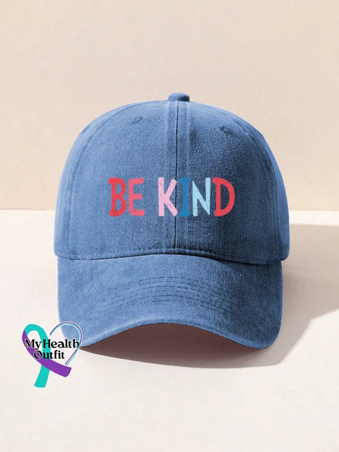 Be Kind Art Baseball Cap LightBlue / Onesize