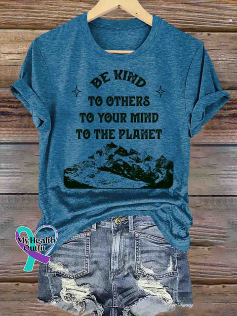 Be Kind Art T-shirt Blue / S