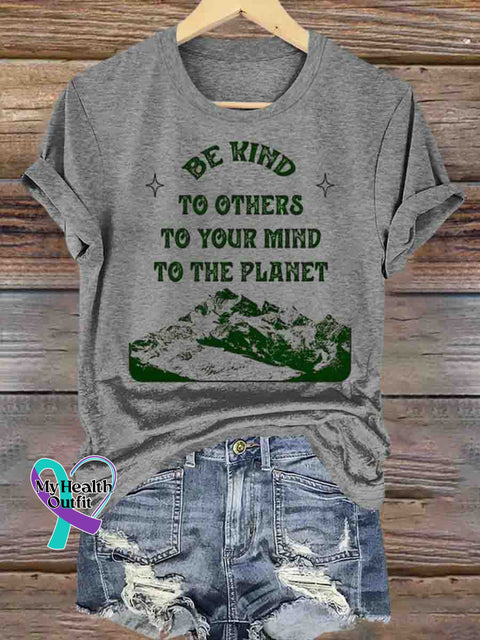 Be Kind Art T-shirt Gray / S