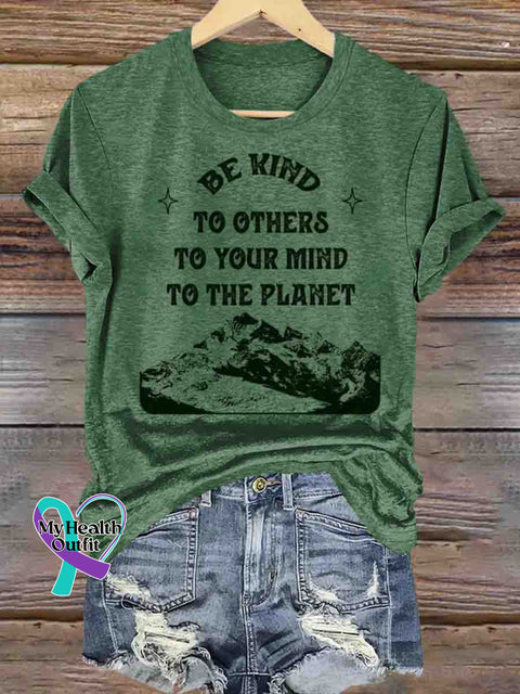 Be Kind Art T-shirt Green / S