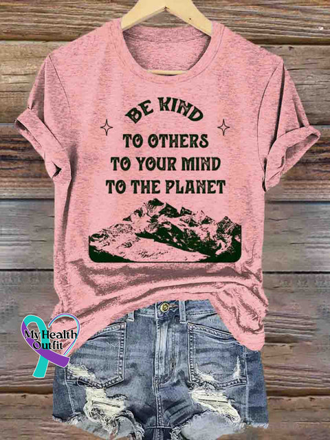 Be Kind Art T-shirt Pink / S
