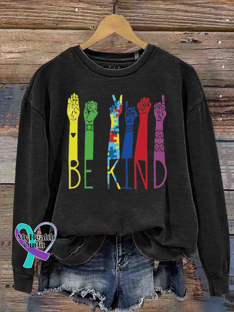 Be Kind Casual Hoodie Sweatshirt Black / S