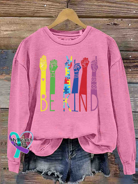 Be Kind Casual Hoodie Sweatshirt Pink / S