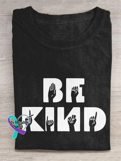 Be Kind Creative Design T-Shirt Black / S
