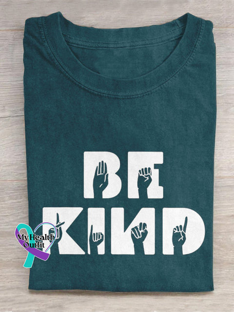 Be Kind Creative Design T-Shirt Blue / S